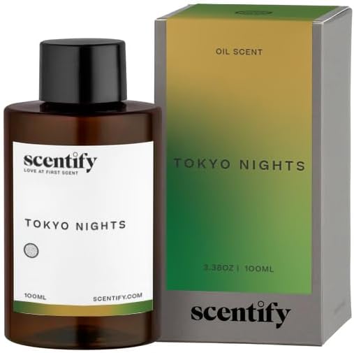 Scentify Tokyo Nights Aroma Oil Refill Scent for Oil Diffusers Luxurious Relaxing Aromatherapy Fragrance 100ml, 3.38oz Scentify