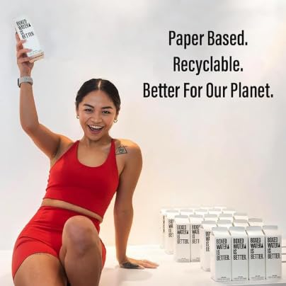 Boxed Water 16.9 oz. (12 Pack) – Purified Drinking Water in Plant-Based Cartons – BPA-Free, Refillable, Reusable – More Sustainable than Premium Plastic Bottles - Bloomnest