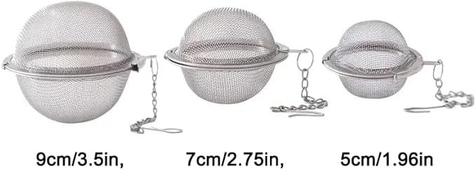 Stainless Steel Mesh Tea Ball, Extra Fine Mesh Tea Infuser for Loose Leaf Tea, Tea Strainers Tea Infuser Strainer Filters for Tea 3piece set - Bloomnest