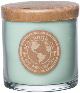 Eco Candle Co. Recycled Candle, Seagrass, 6 oz. - Scents of Coconut, Jasmine, Eucalyptus, Vetiver, Driftwood, & Seaweed - 100% Soy Wax, No Lead, Kraft Paper Label & Lid, Hand Made - Bloomnest