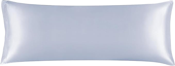 BEDELITE Satin Body Pillow Cover, Super Soft and Cooling Body Pillow Pillowcase for Hair and Skin, Breathable Silky Full Long Pillowcase Cover(20"x54", Evening Haze) - Bloomnest