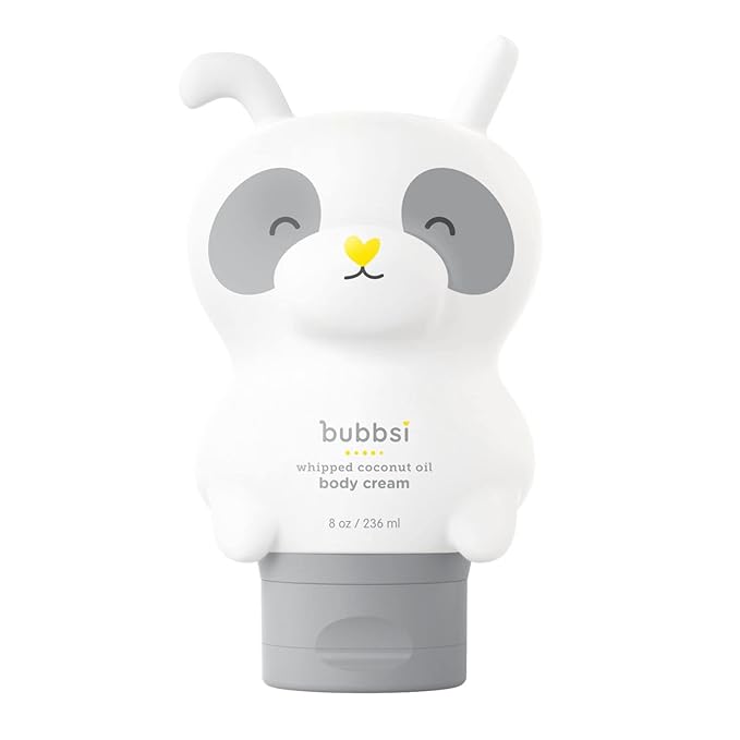 Bubbsi Whipped Coconut Oil Baby Lotion for Eczema, Dry Skin, Baby Acne, KP | Organic Coconut Oil, Shea Butter, Vitamin E | Light, Natural Scent | EU Compliant, Vegan (Refillable, 8oz) - Bloomnest