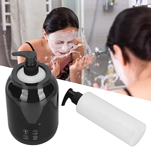 Massage Oil Warmer Bottle Professional Electric Lotion Digital Heater for SPA, LED Automatic Oil Warmer Heated Oil Lotion Cream with Two Oil Bottle for Salon, Barber Shops, Home