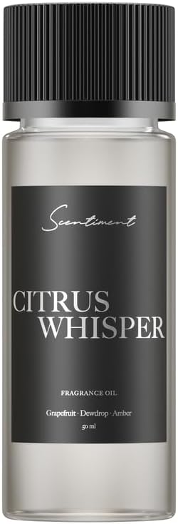 Scentiment Diffuser Oil - Citrus Whisper Collection | Aromatherapy Home Fragrance | Luxurious Scent with Notes of Grapefruit, Dewdrop, Amber (50ml) - Bloomnest