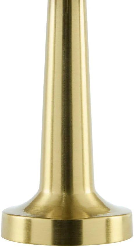 Mark&Day Table Lamps, Tryone Traditional Metallic - Brass Bedside Table Lamp for Nightstand Bedroom, Living Room or Office (9" H x 4" W x 4" D) - Bloomnest