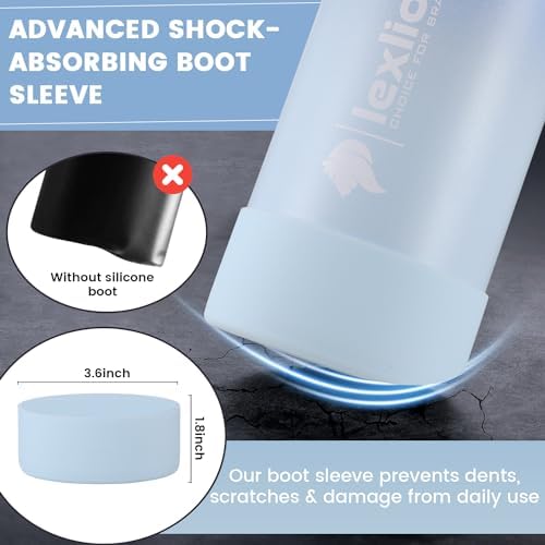 Lexlion Tea Infuser Water Bottle 32 Oz – Triple Wall Insulated Stainless Steel, Loose Leaf & Fruit Strainer, 3 Leakproof Lids, BPA-Free Silicone Sleeve, Reusable Thermal Mug - Bloomnest