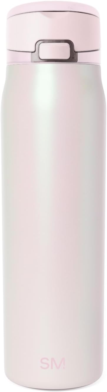 Simple Modern Mesa Loop Water Bottle with Covered Straw and Handle | 30oz Cup Holder Friendly Insulated Stainless Steel Bottles for Travel, Sports and School | Coconut Pearl SimpleModern