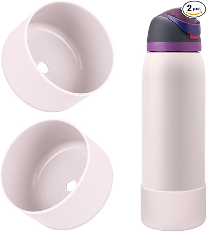 2PCS Silicone Water Bottle Boot, Compatible with Owala 24oz 32oz 40oz, Protective Anti-Scratch & Anti-Dent No Noise Sleeve Cover for FreeSip/Twist/Flip Water Bottles (Dreamy Field, 40oz) BKBY