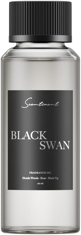 Scentiment - Black Swan Hotel Diffuser Oil | Aromatherapy Home Fragrance | Luxurious Scent with Notes of Blonde Woods, Rose, Black Fig (120 mL) - Bloomnest