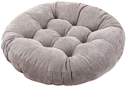 Tiita Floor Pillows Cushions Round Chair Cushion Outdoor Seat Pads for Sitting Meditation Yoga Living Room Sofa Balcony 22x22 Inch, Grey
