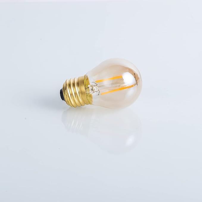 Vintage Amber Light Bulbs 25 watt Equivalent Dimmable E26 LED Bulb 2500K Warm Light, 2W LED Globe Edison Decorative Light Bulb, 6 Pack - Bloomnest
