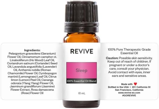 Basics Kit with Halo Diffuser by Revive Essential Oils - 100% Pure Therapeutic Grade, for Diffuser, Humidifier, Massage, Aromatherapy, Skin & Hair Care - Bloomnest