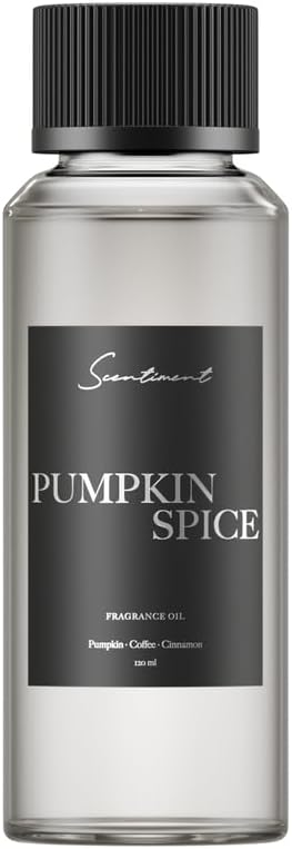 Scentiment Diffuser Oil - Pumpkin Spice Fall Collection | Aromatherapy Home Fragrance | Luxurious Scent with Notes of Pumpkin, Coffee, Cinnamon (120ml) Scentiment