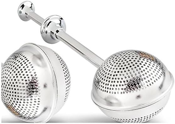 Veemoon Stainless Steel Ball Tea Infuser Set of 2 Long Handle Tea Strainer for Loose Leaf Dishwasher Safe Perfect for Medium to Large Leaves