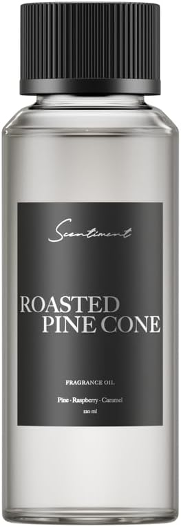 Scentiment Diffuser Oil - Roasted Pine Cone Fall Collection | Aromatherapy Home Fragrance | Luxurious Scent with Notes of Pine, Raspberry, Caramel (120ml) Scentiment