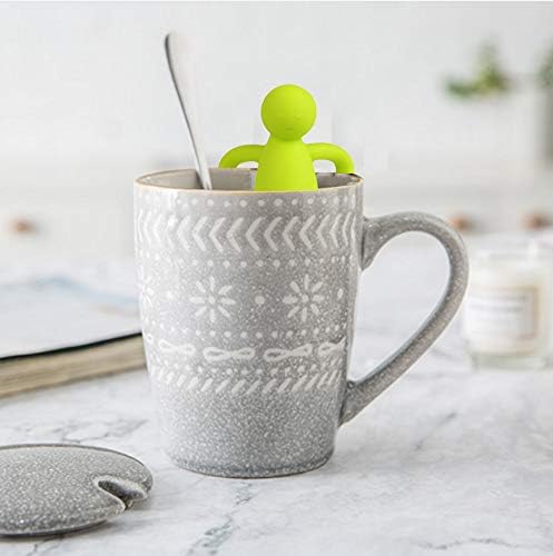 Tea Infuser for Loose Tea Extra Fine Mesh Tea Steeper with Cute Design Tea Strainer Ball with Silicone Handle for Tea Cup Mug, Stainless steel Green - Bloomnest