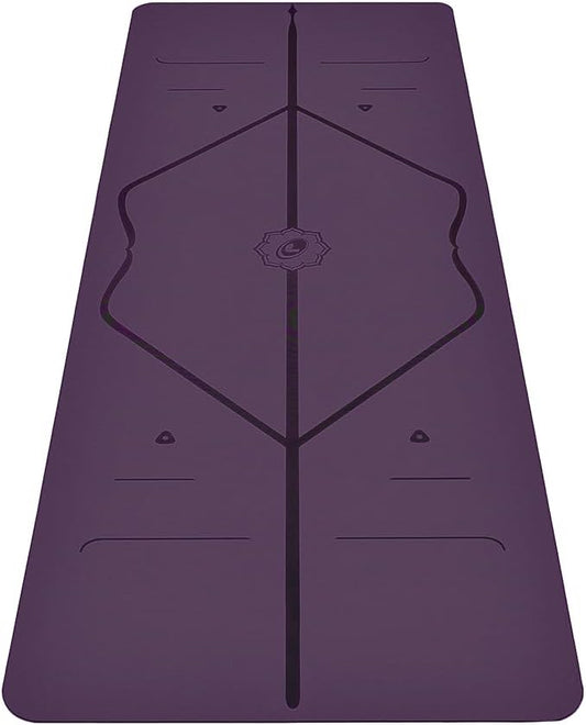 Liforme Original Yoga Mat – Free Yoga Bag Included - Patented Alignment System, Warrior-like Grip, Non-slip, Eco-friendly, sweat-resistant, long, wide, 4.2mm thick mat for comfort - Bloomnest