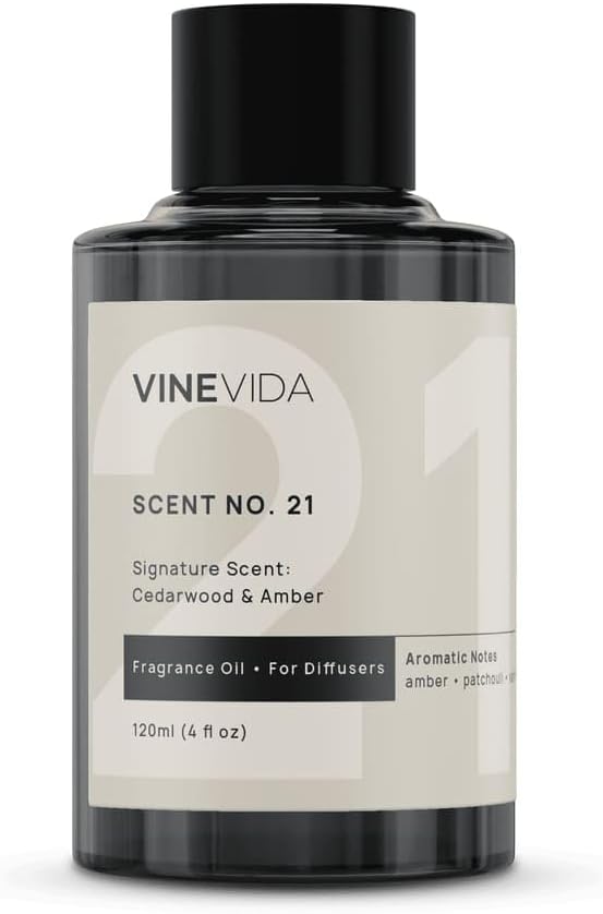VINEVIDA [4 Fl Oz] Cedarwood & Amber Fragrance Oil for Cold Air Diffusers, Fall Essential Oils for Diffuser Oil Refill & Air Freshener Room Spray - Bloomnest