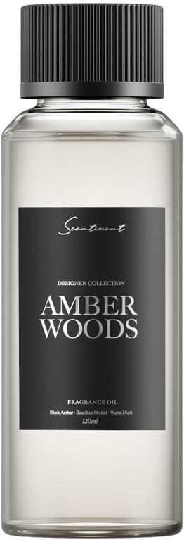Scentiment Diffuser Oil - Amber Woods | Home Aromatherapy Fragrance Oil (120ml) - Bloomnest