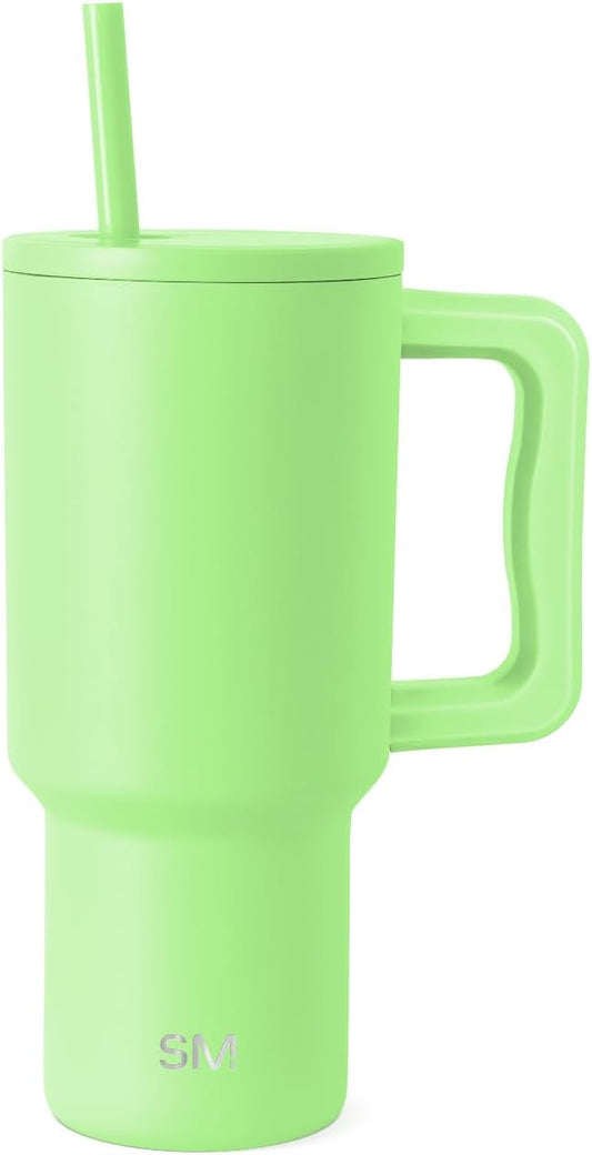 Simple Modern 30 oz Trek Tumbler with Handle and Straw Lid | Cup Holder Friendly Insulated Stainless Steel Travel Mug | Baja SimpleModern