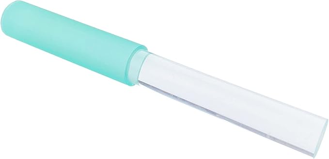 Singing Bowl Mallet Clear Acrylic Base Rubber Striker Mallet for Playing Quartz Crystal Singing Bowl with Bundle Pocket (Green) - Bloomnest