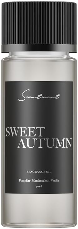 Scentiment Diffuser Oil - Sweet Autumn Fall Collection | Aromatherapy Home Fragrance | Luxurious Scent with Notes of Pumpkin, Marshmallow, Vanilla (50ml) - Bloomnest