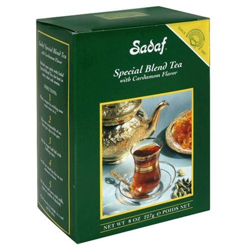 Sadaf Special Blend Tea with Cardamom - Loose Leaf Cardamom Tea - Ceylon Black Tea - Quicktea Product harvested in Sri Lanka - 8 Oz Box - Bloomnest