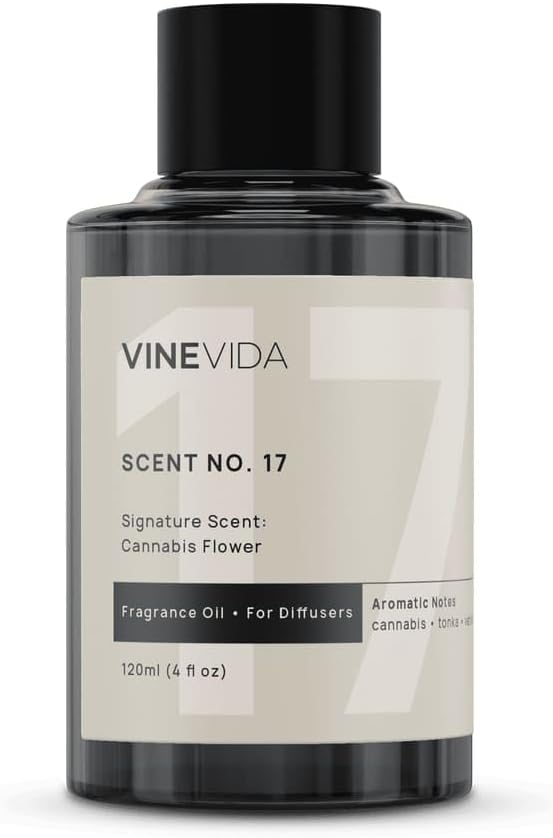 VINEVIDA [4 Fl Oz] Cannabis Flower Fragrance Oil for Cold Air Diffusers, Essential Oils for Diffuser Oil Refill & Air Freshener Room Spray - Bloomnest