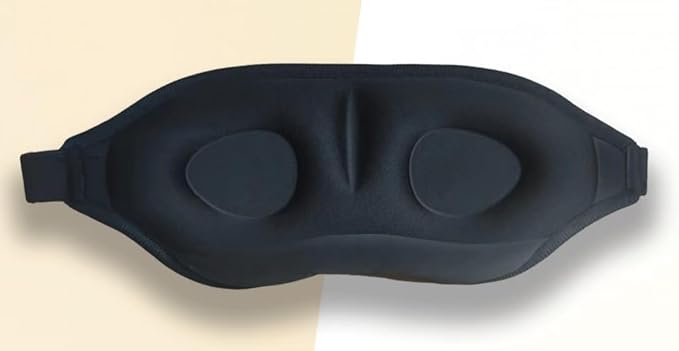 Blindfold 100% Light-Blocking Sleep Eye mask Ergonomic 3D Eye mask Non Pressure on Eyes Three-Dimensional and Skin Friendly Breathable nostrils - Bloomnest