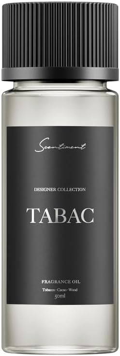 Scentiment - Tabac Designer Collection Diffuser Oils | Aromatherapy Home Fragrance | Luxurious Scent with Notes of Tobacco, Cacao, Wood, 50ml Scentiment