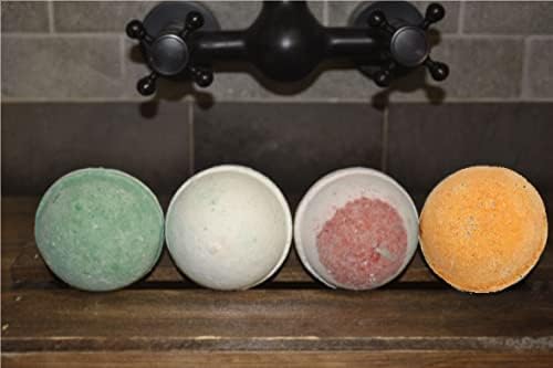 Legends Creek Farm, Goat Milk Bath Bomb Bundle, Shea Butter & Sunflower Oil, Hydrate and Relax, 18 Oz Total (4-Pack) (Oatmeal Milk & Honey, Bergamot Lime, Chamomile Cherry Blossom, Eucalyptus) - Bloomnest