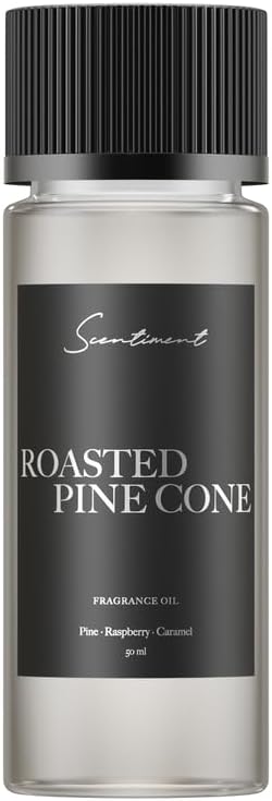 Scentiment Diffuser Oil - Roasted Pine Cone Fall Collection | Aromatherapy Home Fragrance | Luxurious Scent with Notes of Pine, Raspberry, Caramel (50ml) Scentiment