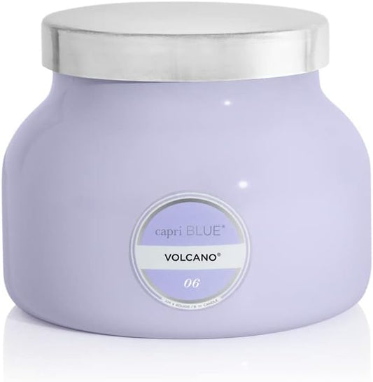 Capri Blue Volcano Scented Candles - Luxury Glass Jar Candles for Home Scented with Tropical Fruit & Sugared Citrus - Soy Wax Blend - Lavender Colored Jar (8 oz) - Bloomnest