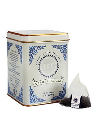 Harney and Sons Fine Tea, Vanilla Comoro, 20 Count (Pack of 4) - Bloomnest