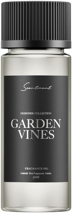 Scentiment Diffuser Oil - Garden Vines Designer Collection | Aromatherapy Home Fragrance | Luxurious Scent with Notes of Daffodil, Pink Peppercorn, Dahlia 50ml - Bloomnest