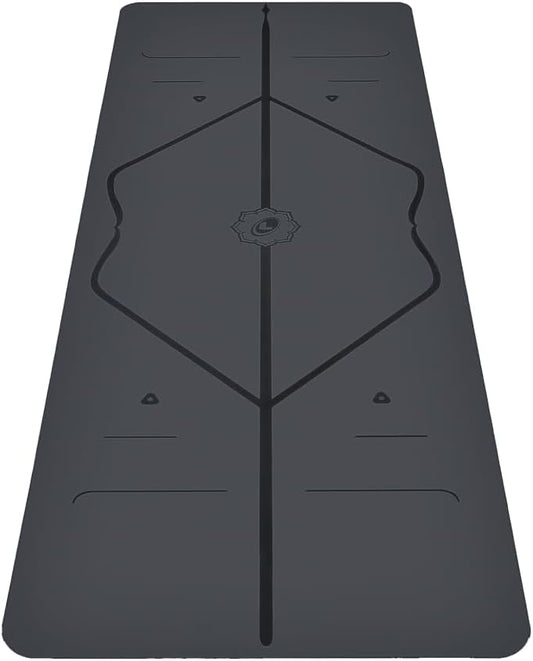 Liforme Original Yoga Mat – Free Yoga Bag Included - Patented Alignment System, Warrior-like Grip, Non-slip, Eco-friendly, sweat-resistant, long, wide, 4.2mm thick mat for comfort