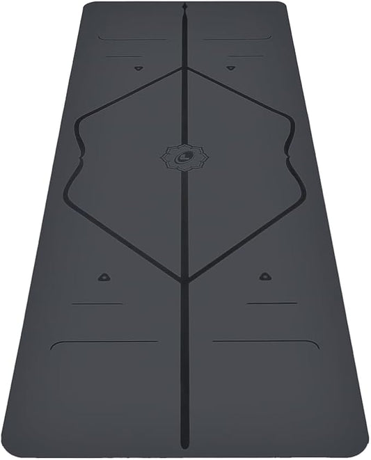 Liforme Original Yoga Mat – Free Yoga Bag Included - Patented Alignment System, Warrior-like Grip, Non-slip, Eco-friendly, sweat-resistant, long, wide, 4.2mm thick mat for comfort - Bloomnest
