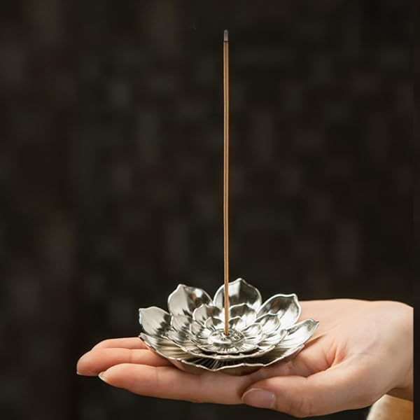 Incense Holder with Incense Stick Tray,Multi-Functional Incense Burner and Stick Holder Combo,Ash Holder (1, Black,Silvery)