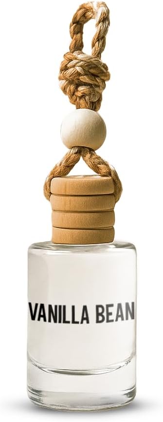 Vanilla Bean Hanging Car Air Freshener – Long Lasting Essential Oil Diffuser for Car, Closet, Bathroom – 2-Pack Natural Scent Deodorizer for Men and Women - Bloomnest