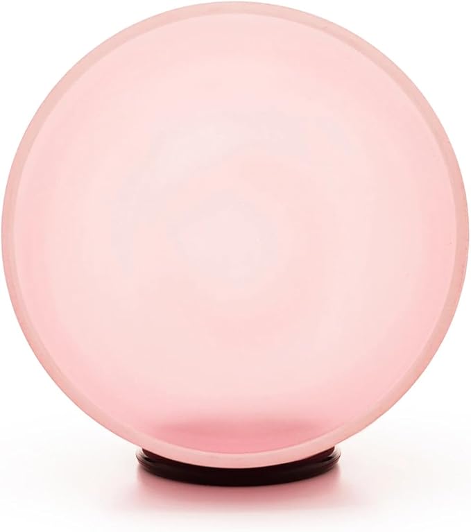 Hye-eun Pink Crystal Singing Bowls Set, 432hz 8"G 10"F 12"C 3pcs Frosted Quartz Chakra Sound Bowl with Beige Carrying Case for Sound Healing Yoga Meditation - Bloomnest