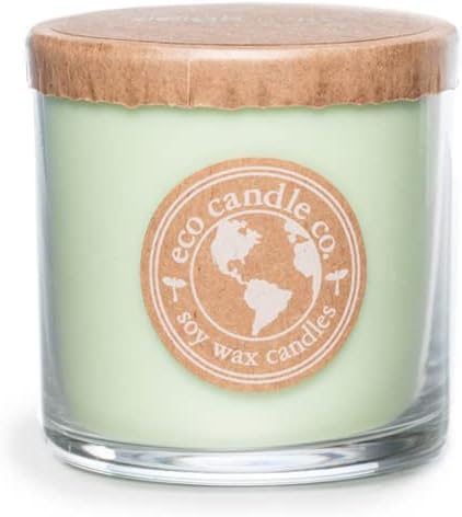 ECO CANDLE CO. Recycled Candle, Sleigh Ride, 6 oz. - Scents of Pine & Orange - 100% Soy Wax, No Lead, Kraft Label & Antiqued Pewter Lid, Hand Poured, Phthalate Free, Made from Midwest Grown Soybeans - Bloomnest