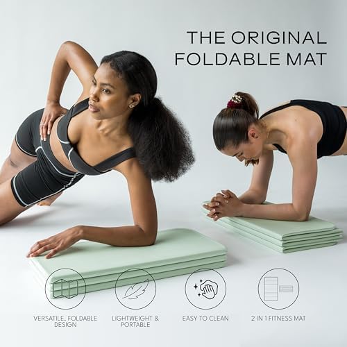 Stakt The Original Foldable Yoga Mat, Premium Fitness & Multi-Purpose Workout Mat with Non-Slip Surface, Portable & Lightweight for Studio or Home Use, As Seen on Shark Tank - Bloomnest