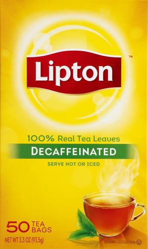Lipton Decaffeinated Black Tea, 50 Count (Pack of 4) - Bloomnest