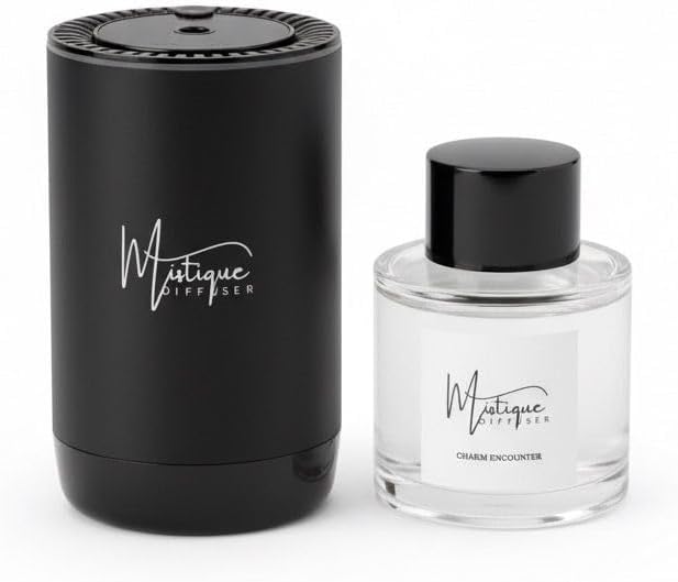 Mistique Smart Portable Waterless Car and Home Fragrance Oil Diffuser with LED Ceiling Lighting - Essential Oil Diffuser, Car Air Freshener & Single Room Home air Freshner JK-577 Fragrance - Bloomnest