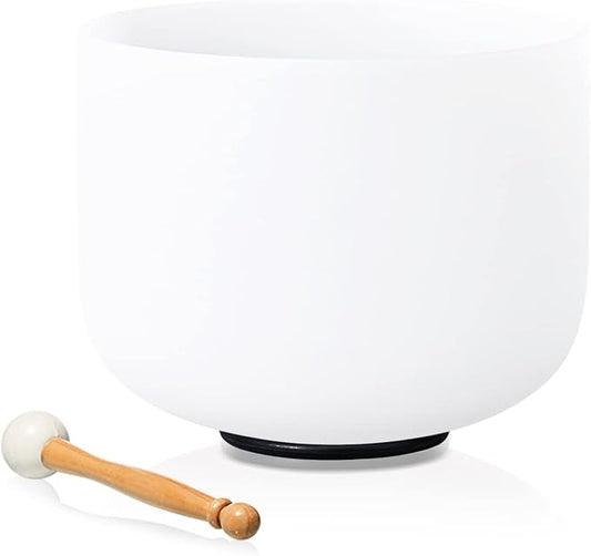 Singing Bowl 528 Hz 8 Inch C note Sound Bowls for Healing,Crystal Singing Bowls Meditation Sound, Root Chakra With O-Ring And Rubber Mallet. - Bloomnest