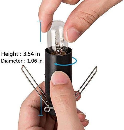 haraqi Himalayan Salt Lamp Cords with Dimmer Switch,Original Replacement Cords and 25 Watt Bulbs for Salt Rock Lamp,UL Listed Cords(2 Cords and 2 Bulbs)