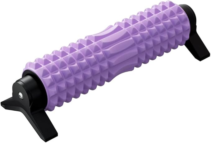 RUNWE Foam Roller with Stand - Bracket Foam Roller for Back Pain, 21 inch Trigger Point Deep Tissue Massage Roller, Medium Density Grid Bracket Foam Rollers, Leg Roller for Muscles Deep Tissue - Bloomnest