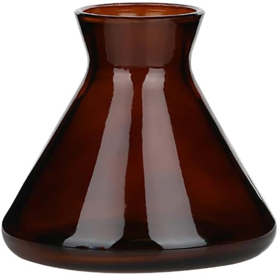 WAIT FLY Creative Glass Diffuser Bottles for Essential Oils, Replacement Diffusers, Reed Sticks, Crafts, Spa, Home Decoration-Brown-7 OZ WAIT+FLY
