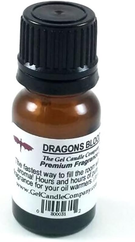 Dragons Blood Fragrance Oil in Amber Glass with Built in Dropper Diffusers and Burners 10 ML/.33 OZ. Bloomnest
