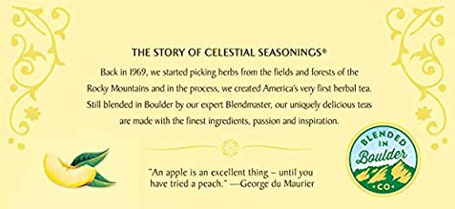 Celestial Seasonings Country Peach Passion Herbal Tea, 20 Tea Bags Box (Pack of 2) - Bloomnest